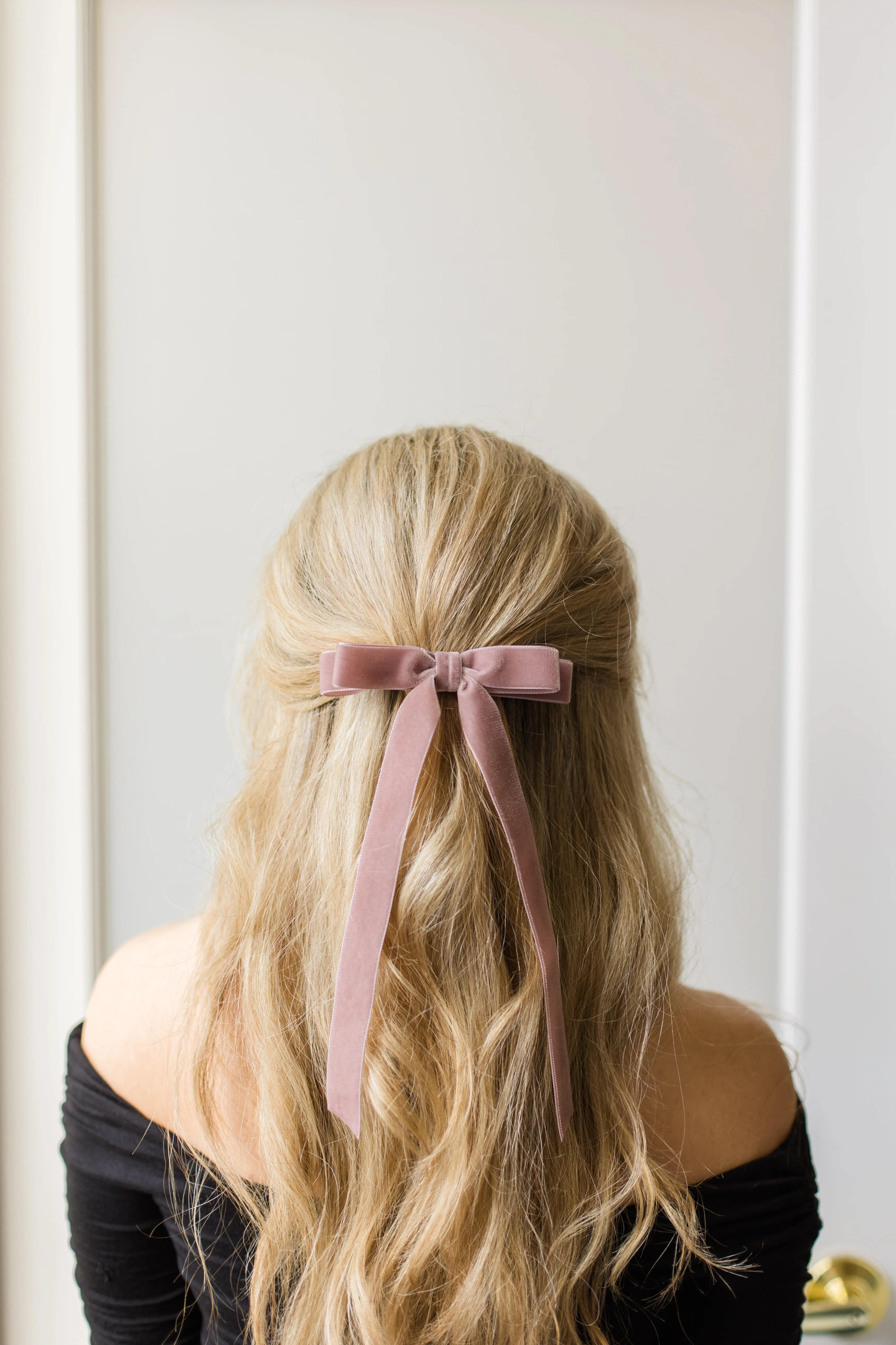 Alice Velvet Hair Bow Barrette by Grace & Grandeur Bow Company | Grace & Grandeur Bow Company