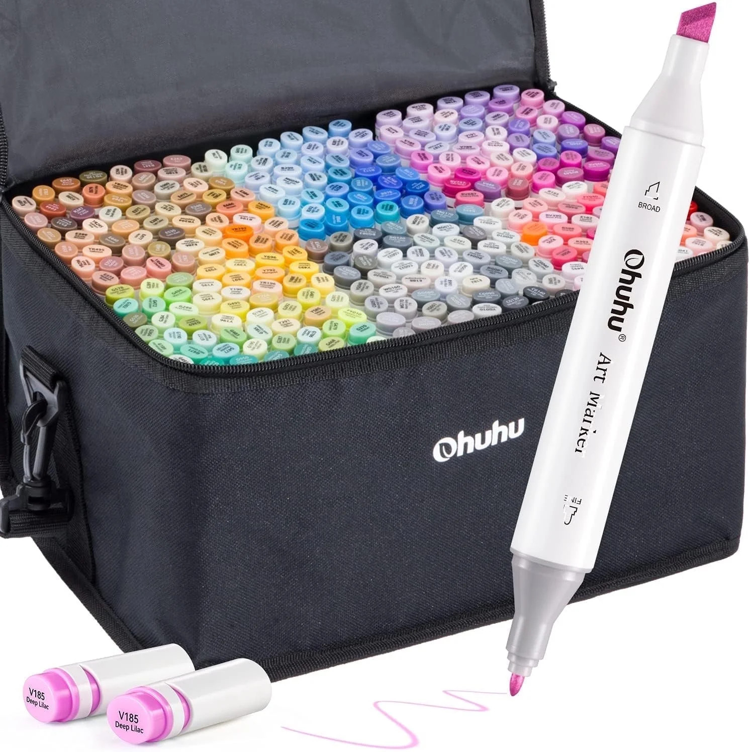 Ohuhu Alcohol Markers 320 Colors - Chisel & Fine Double Tipped Art Markers | Walmart (US)
