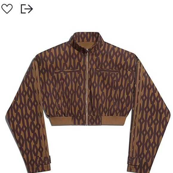 Ivy park x adidas monogram cropped jacket | Poshmark