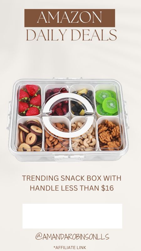 Amazon Daily Deals
Portable divided snack container 

#LTKFindsUnder50 #LTKSaleAlert