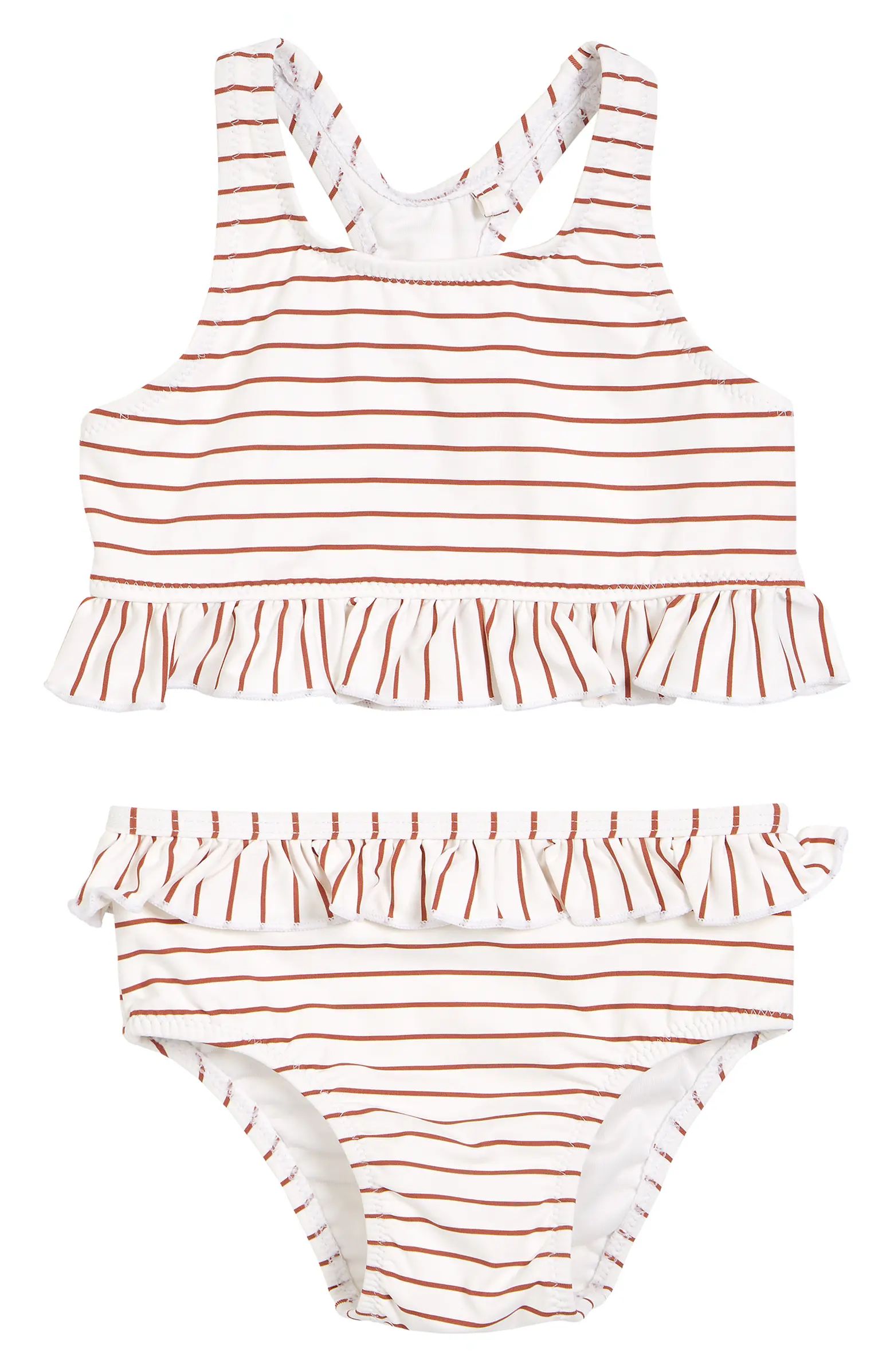 Stripe Ruffle Two-Piece Swimsuit | Nordstrom