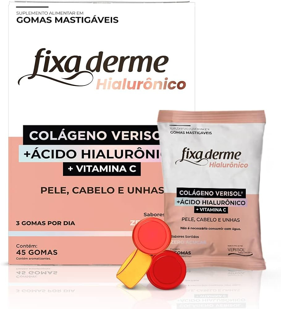 Eurofarma Fixaderme Hialurônico Em Gomas Mastigáveis - Caixa C/ 15 Sachês | Amazon (BR)