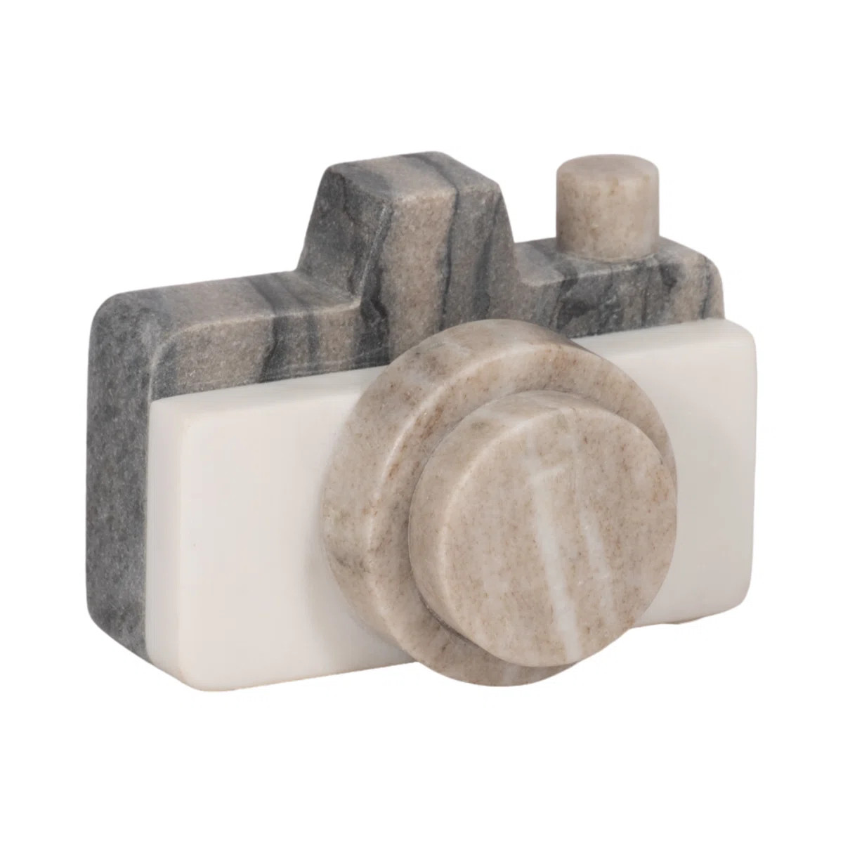 Decorative Marble Camera Figurine Accent for Home Decor - Modern Sculpture Object for Table Styli... | Wayfair North America