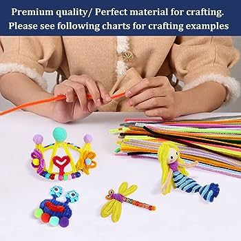Pipe Cleaners, Pipe Cleaners Craft, Arts and Crafts, Crafts, Craft Supplies, Art Supplies (Golden... | Amazon (US)