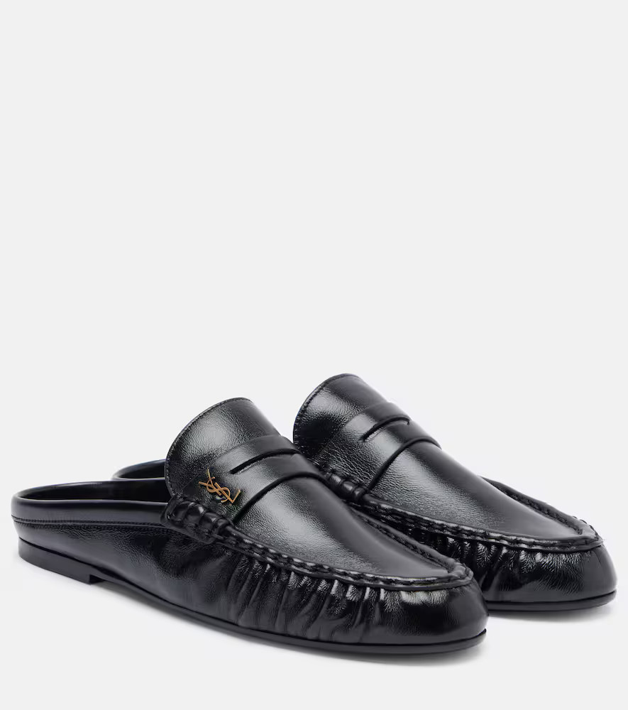 Saint Laurent Le Loafer leather mules | Mytheresa (US/CA)