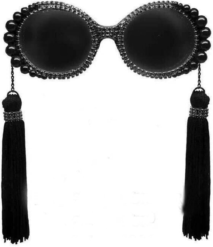 Colygamala Women's fashion retro tassel baroque pearl sunglasses beach eye glasses | Amazon (US)