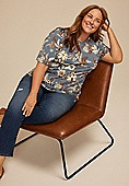 Plus Size Floral Short Flutter Sleeve Top | Maurices