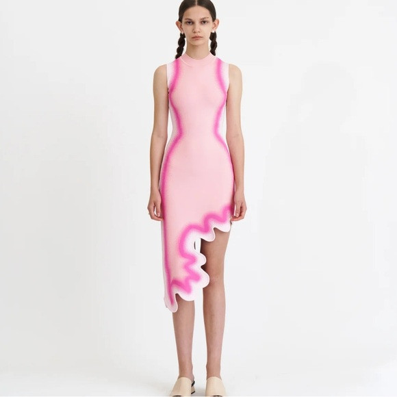 PH5 BROOKLYN WAVY ASYMMETRIC DRESS Pink | Poshmark
