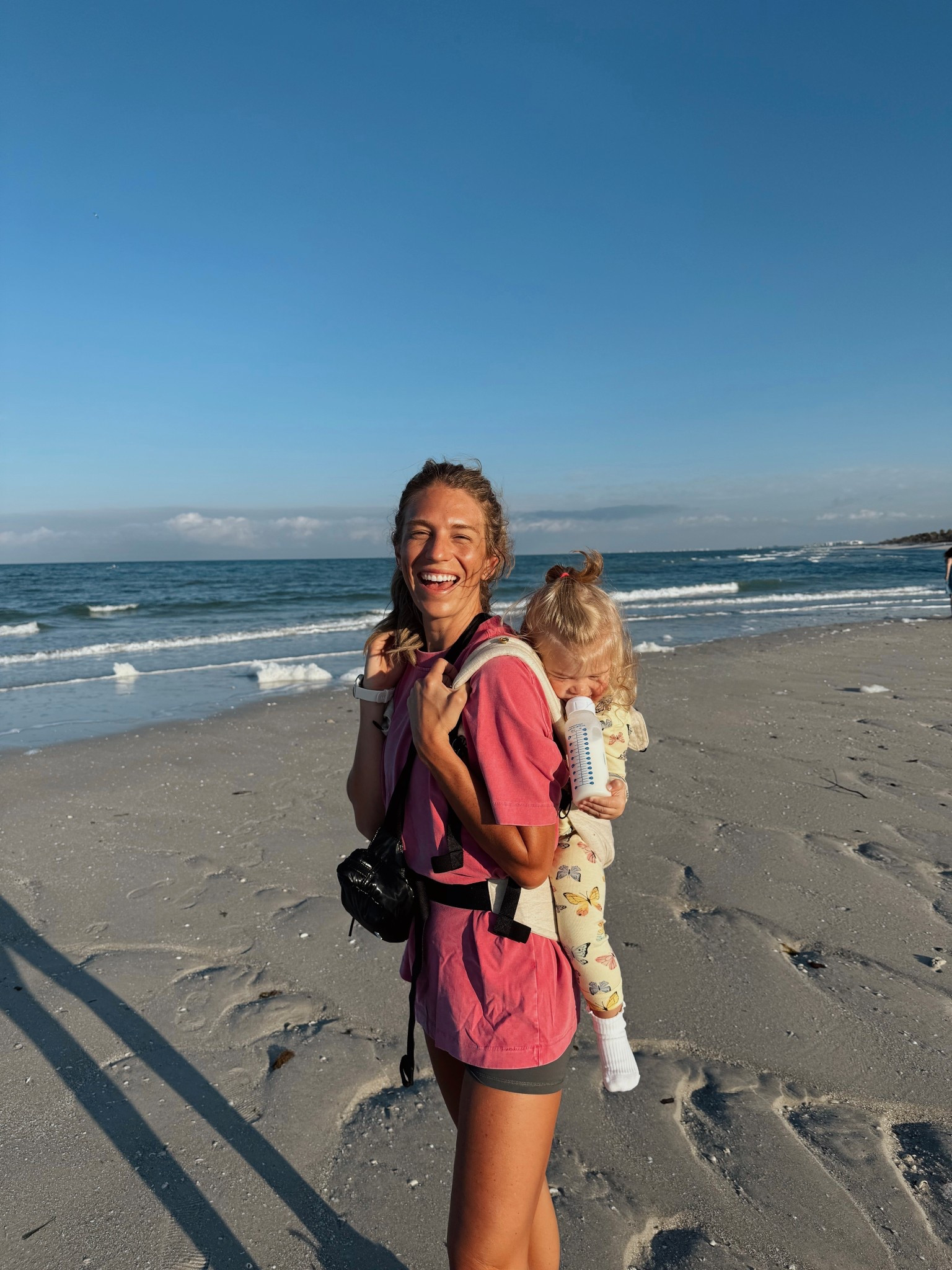 Size medium tall in shirt but could easily wear size small regular if size is sold out. Plenty oversized 
Shorts run tts
Carrier is artipoppe but also linked another fave of mine that is similar and half the price 

Walking outfit | beach walk | free people movement | active outfit | workout look | hoka shoes | Abercrombie 

#LTKFamily #LTKActive #LTKBaby