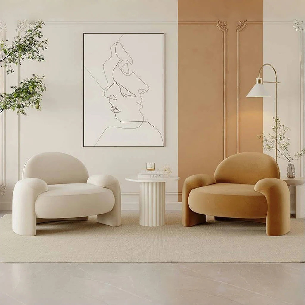 Modern Minimalist Single Sofa(Set of 2) (Set of 2) | Wayfair North America