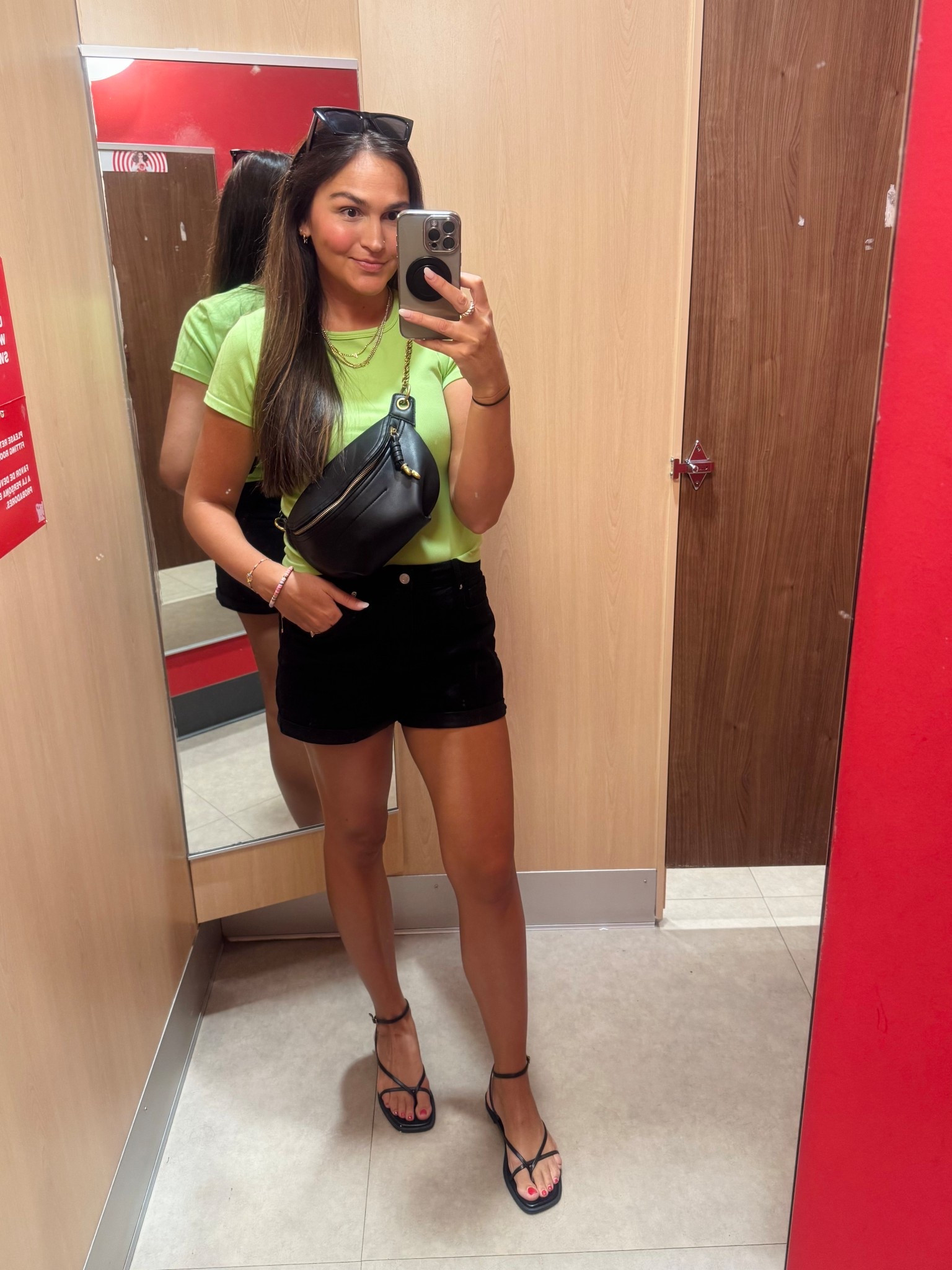 Yeah, I’m in the Target fitting room promoting Walmart… 🤣🤣🤣 #OOTD!!!! These $5 ribbed tees are amazing. I won’t shut up about them 💅 runs small, I’m wearing an XL.

Sandals run TTS; I also have the pair linked from Walmart and they’re super comfortable! Both are!

#LTKStyleTip #LTKSaleAlert #LTKShoeCrush