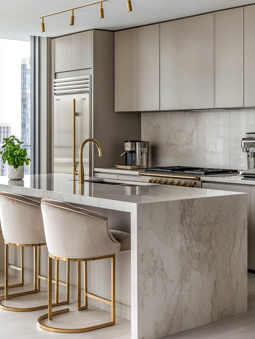 Not into bold colors? You don’t need them to make a statement.

Ivory and gold is the timeless alternative.

If deep burgundy, emerald, or dramatic contrasts aren’t your vibe, elevate your kitchen with soft neutrals layered with warm gold accents:

• Ivory kitchen island chairs with gold legs
• A sculptural gold faucet
• Gold and ivory appliances
• Subtle gold hardware
• Warm marble or stone surfaces

This combination feels elegant, elevated, and forever classic. It’s not trendy — it’s refined. Gold adds warmth, ivory keeps it calm, and together they create a light-filled, sophisticated kitchen that never feels overwhelming.

Luxury doesn’t have to be loud. Sometimes it’s quiet confidence in neutral tones.

#IvoryAndGold #TimelessKitchen #ElegantInteriors #NeutralHome #KitchenInspiration #GoldAccents #LuxuryLiving #ModernClassic #RefinedStyle #HomeDecorInspo 

 #LTKHome