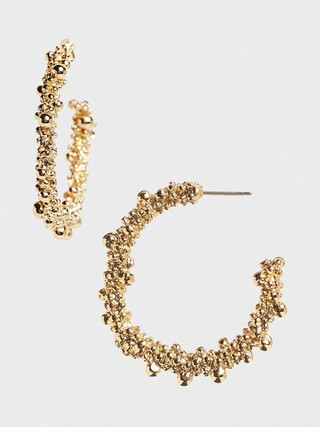 Beaded Cluster Hoop Earrings | Banana Republic Factory