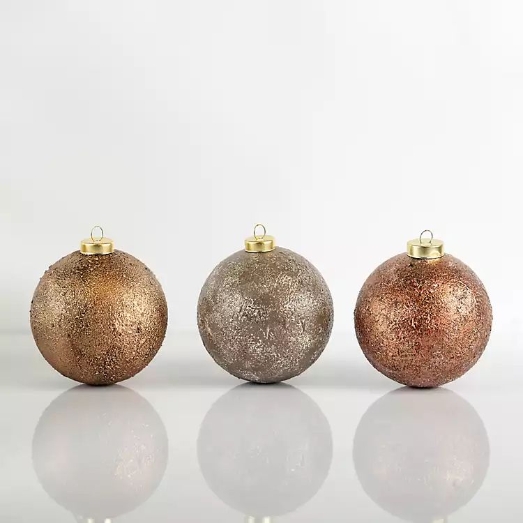 New! Textured Chrome Ornaments, 4 in. | Kirkland's Home