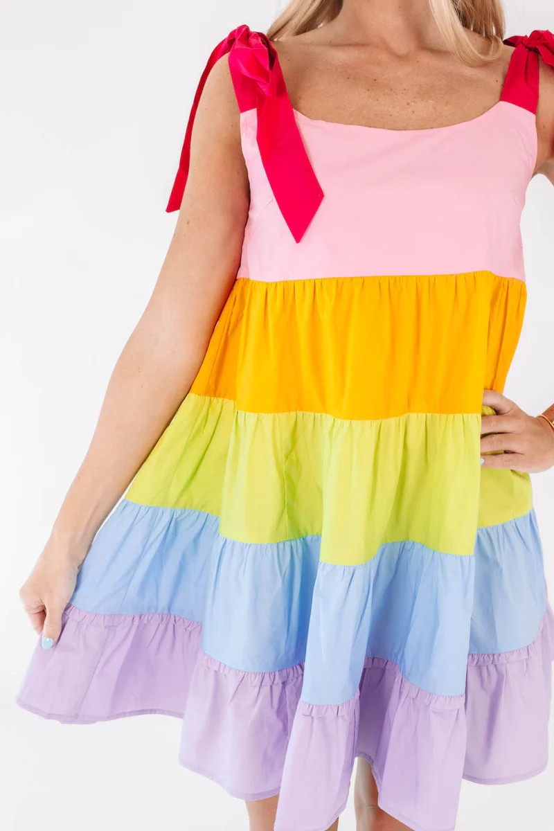 Over the Rainbow Dress - Multi | The Impeccable Pig