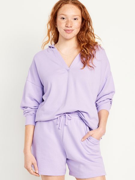 Oversized French-Terry Tunic Hoodie | Old Navy (US)