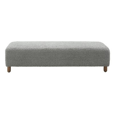 NicBex Modern 60.25" Rectangle Bench with Wood Frame for Bedroom and Entryway, Gray | Target