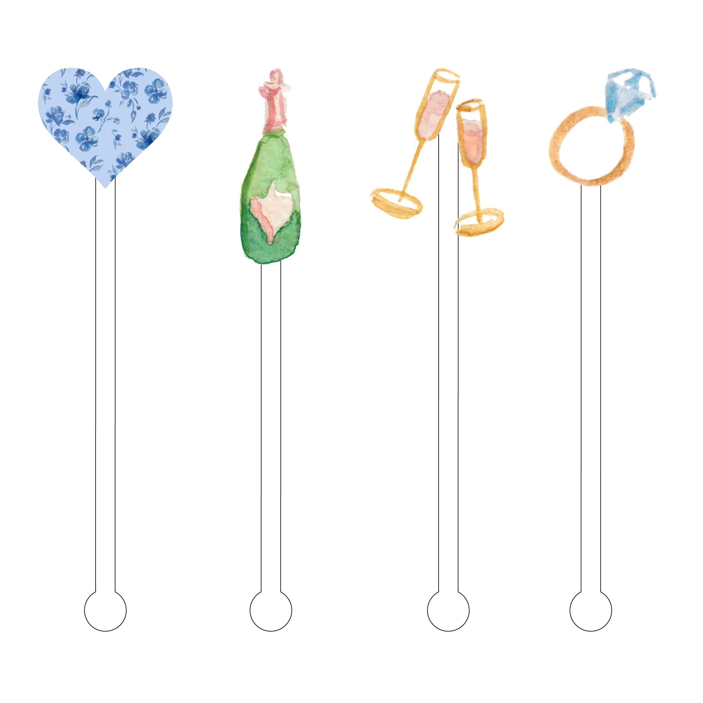 Bubbles and Bling Acrylic Stir Sticks — Simply Jessica Marie | Simply Jessica Marie