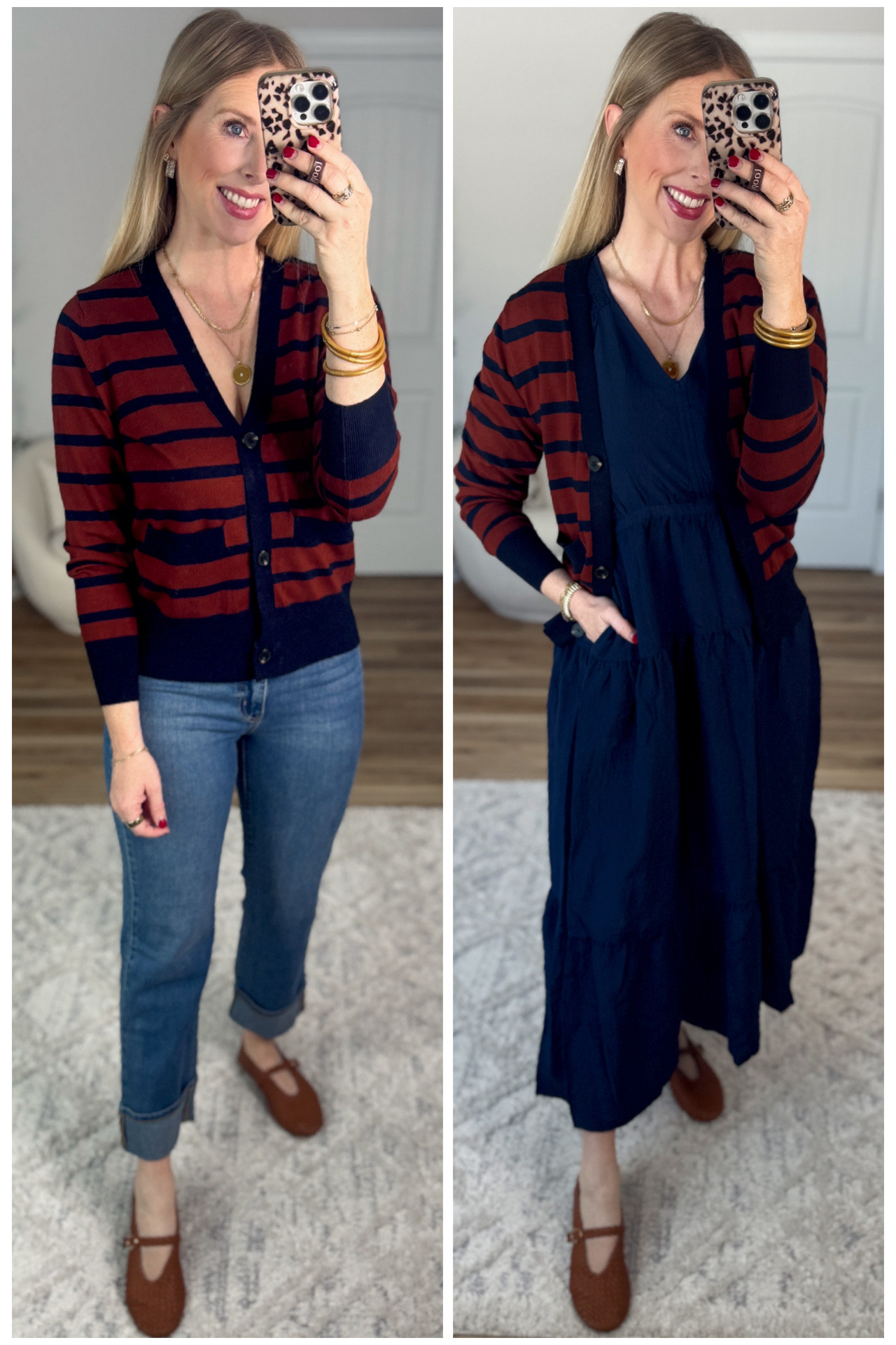 2 ways to style this time and tru striped cardigan from Walmart! 

#LTKootd #LTKmomlife