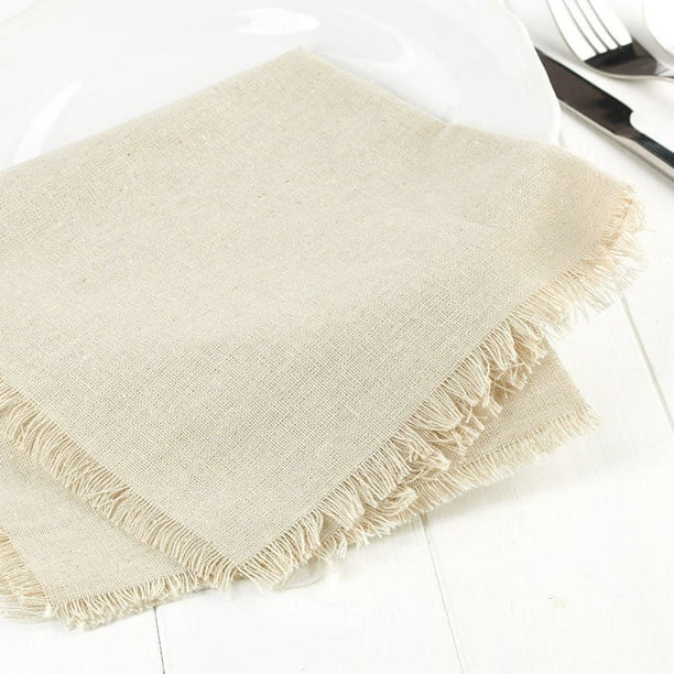 Fringe Edge Linen Cloth Napkin-T12702 - Walmart.com | Walmart (US)