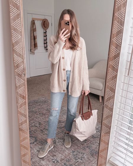 Jenni Jayne cocoon cardigan with golden goose sneakers and jeans, and Longchamp bag are perfect as your spring outfit

#LTKSeasonal #LTKtravel #LTKU