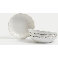 M&S Collection Set of 4 Scalloped Pasta Bowls - Natural, Natural | Marks & Spencer (UK)