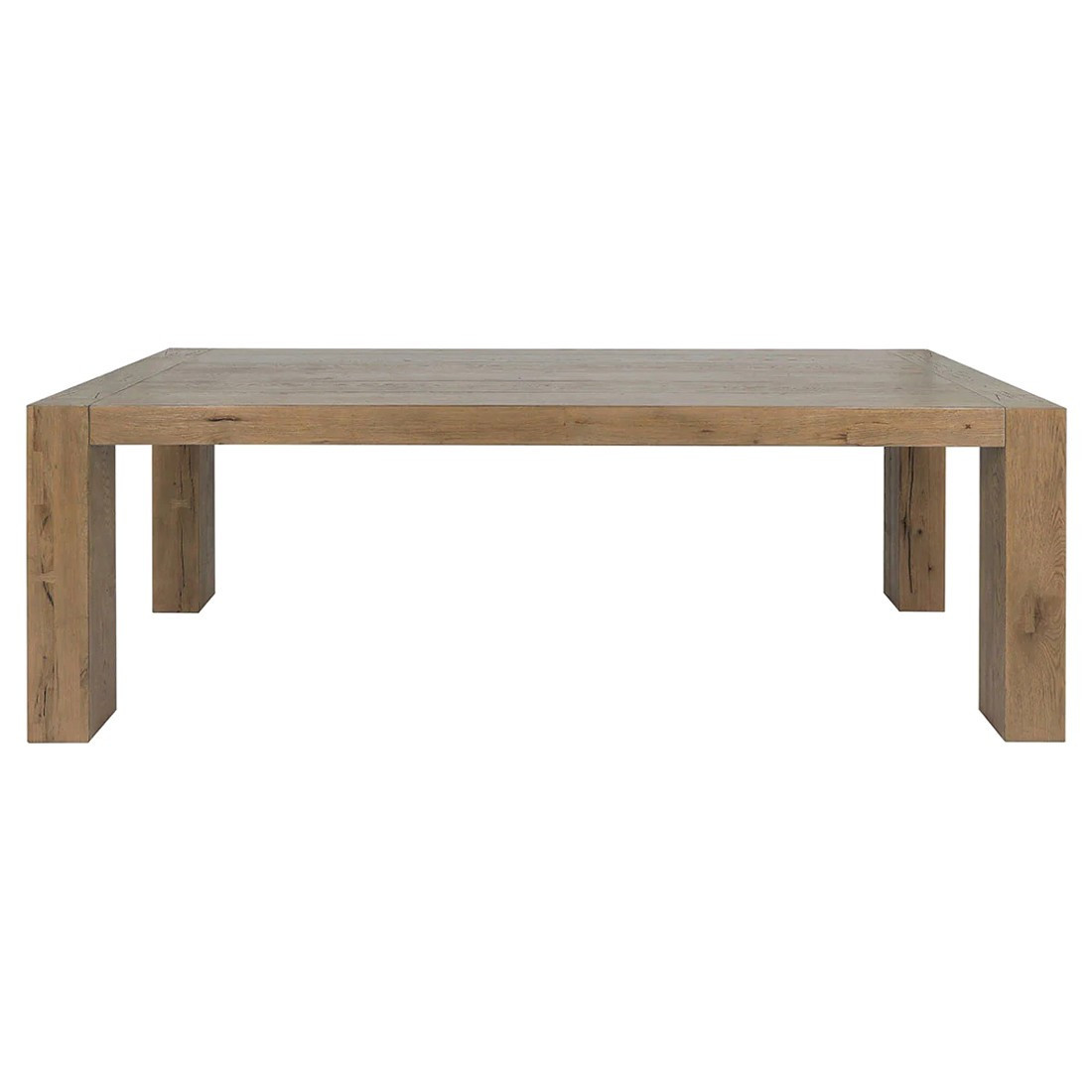 Kohei Rustic Lodge Brown Reclaimed Oak Rectangular Dining Table - 89 | Kathy Kuo Home