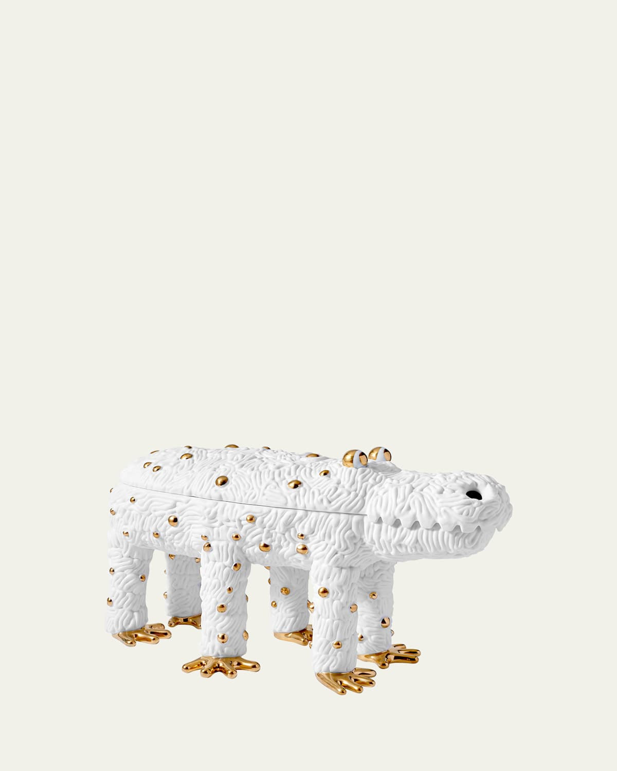 Limited Edition Haas Pedro the Croc Box, White | Bergdorf Goodman