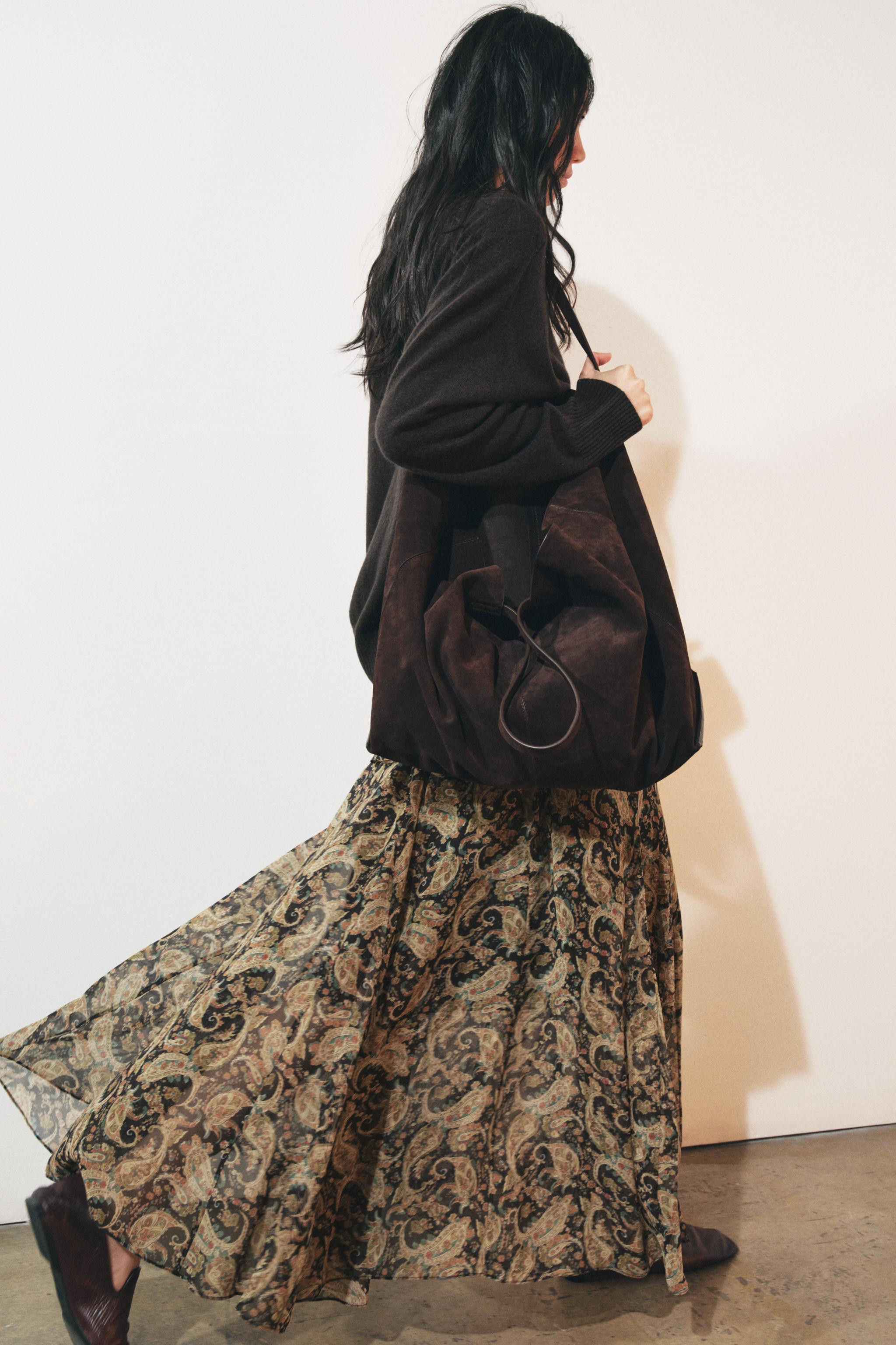 ZW COLLECTION PAISLEY LONG SKIRT | Zara US