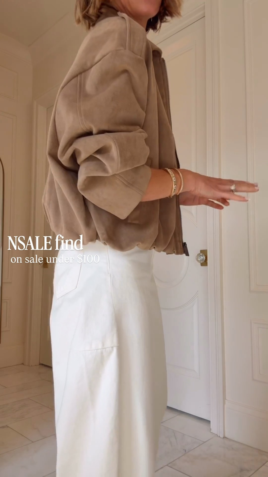 A great suede jacket under $100 for fall! I'm wearing size small