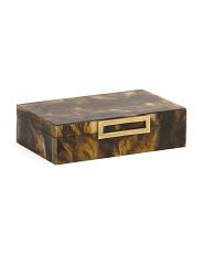 2pc Faux Tortoise Shell Boxes With Lids Set | TJ Maxx