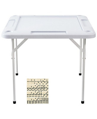 SUGIFT Folding Mahjong Table 4-Player Square Table with Cup Holders - Macy's | Macy's