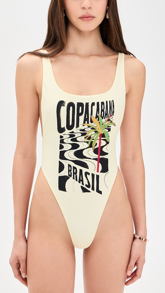 Copacabana Beach Off-White One Piece | Shopbop