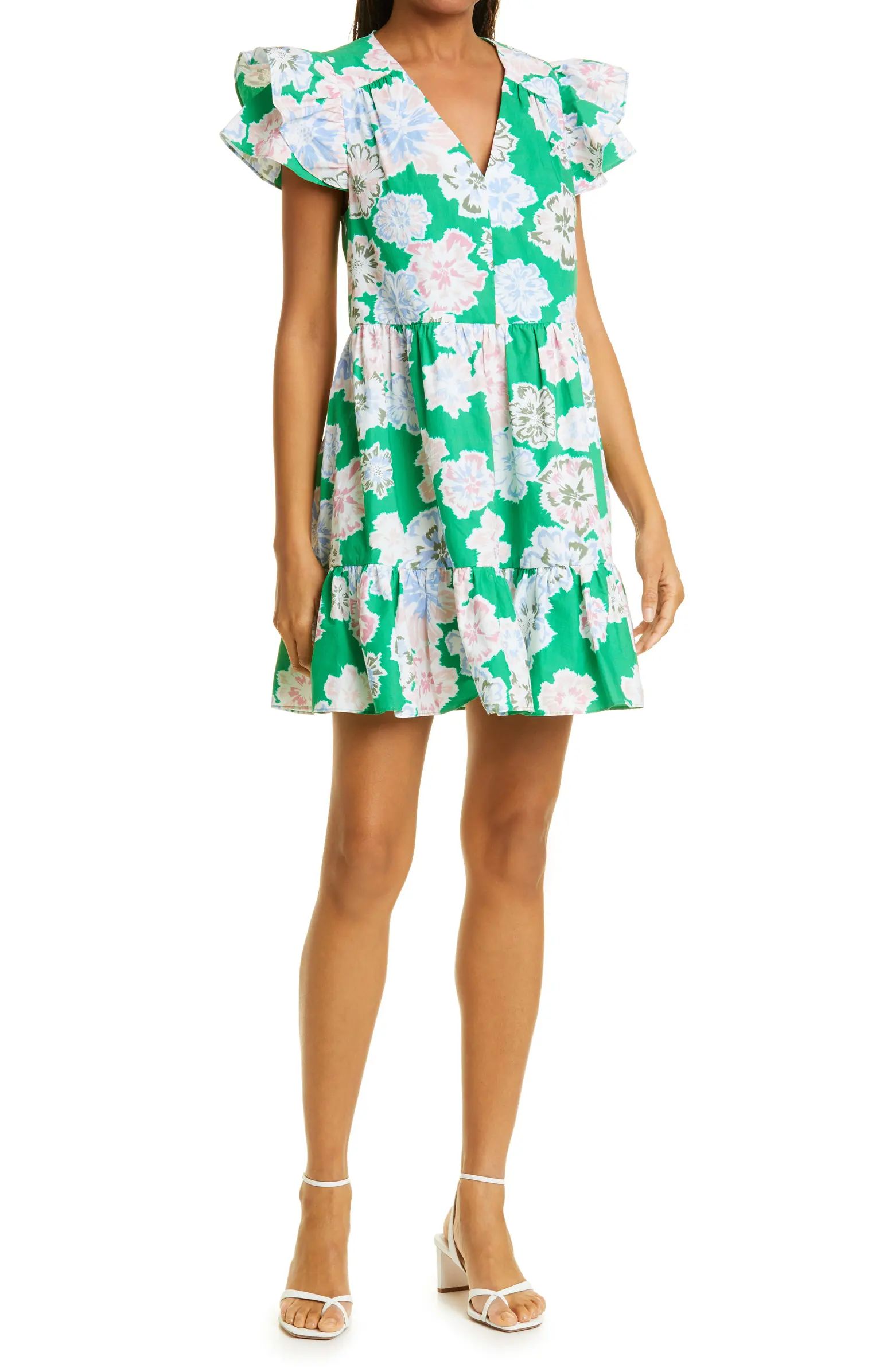Tanya Taylor Marisol Floral Print Puff Sleeve Dress | Nordstrom | Nordstrom