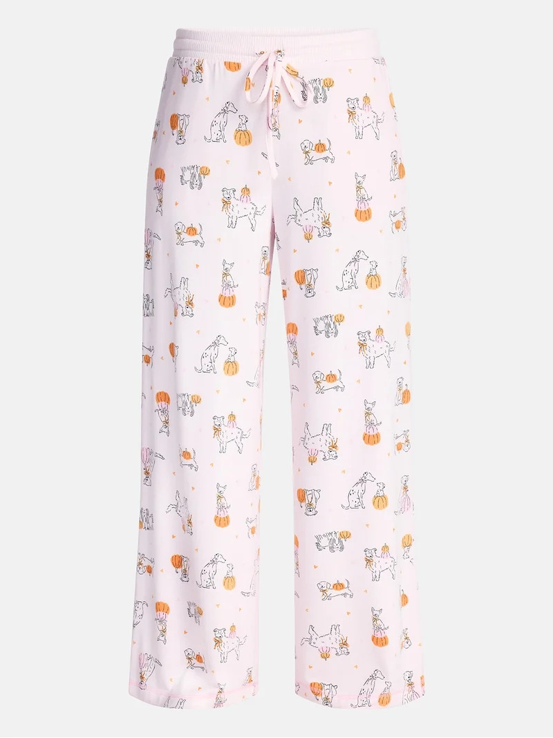 Way to Celebrate Women's Hacci Knit Sleep Pants, 29.5\u201d Inseam, Sizes XS to 3X | Walmart (US)