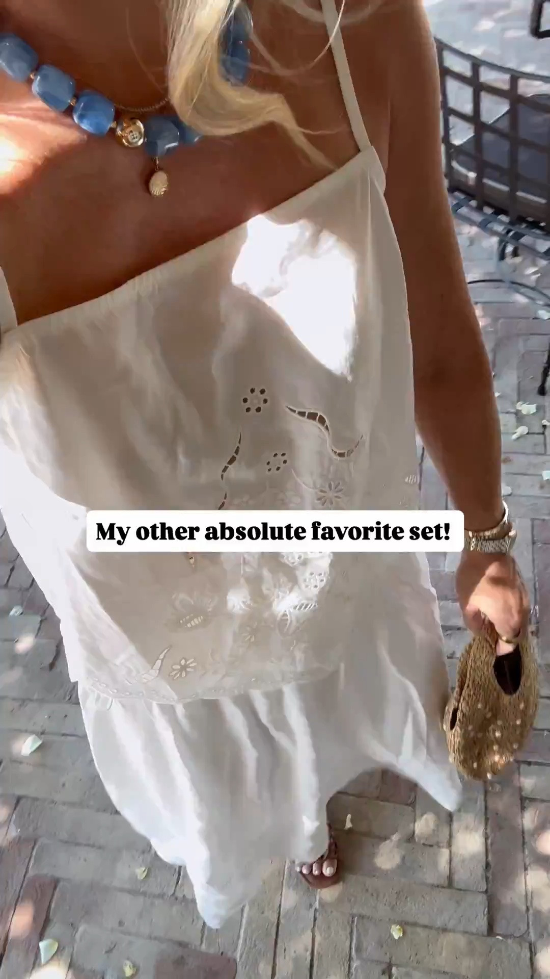 Obsessed with this gorgeous white set and all the pretty detailing! Wearing size small in both top and bottom!

#LTKOver40 #LTKootd #LTKgrwm
