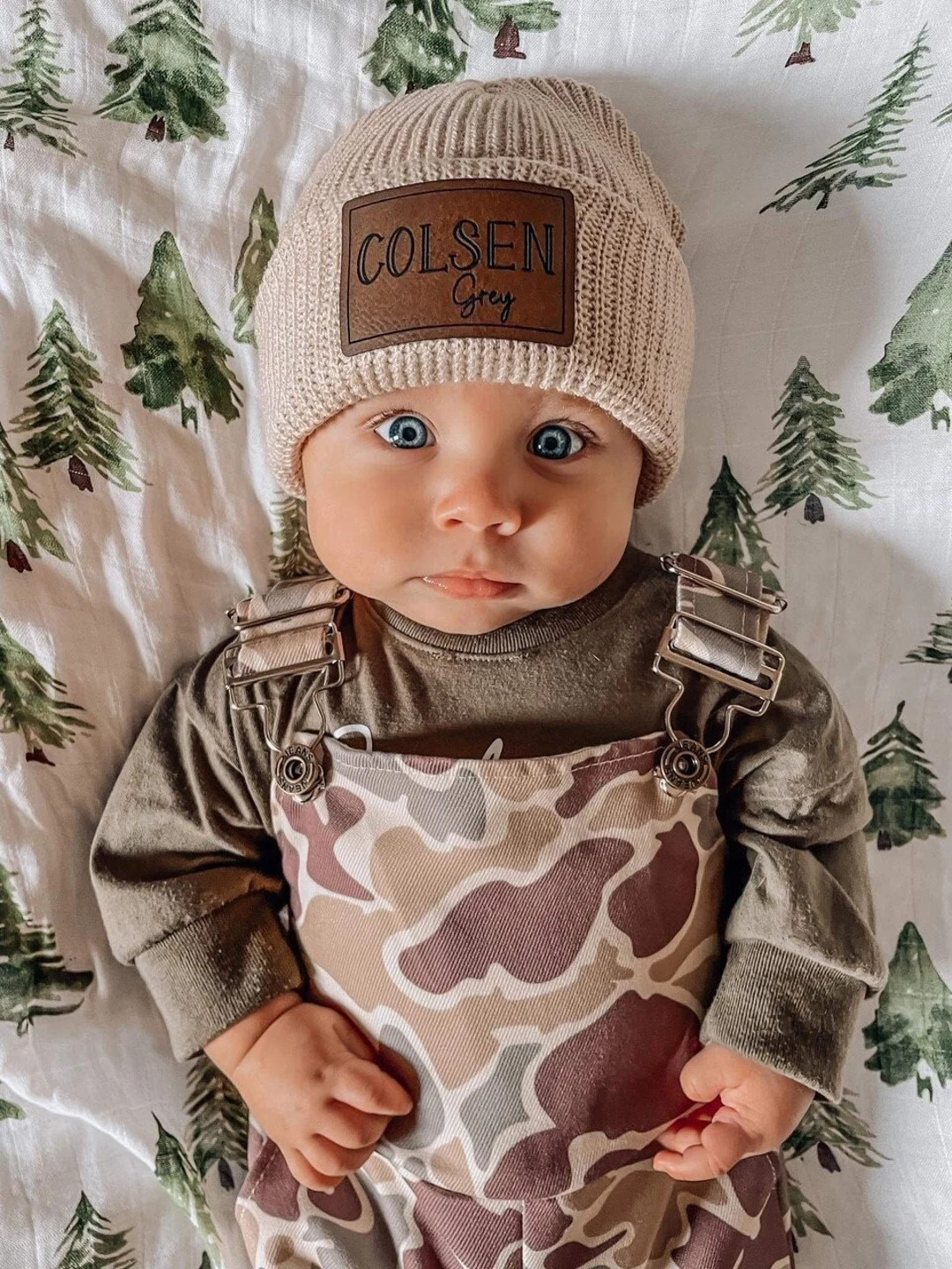 Personalized Infant Ribbed Printed Name Beanie | Etsy (US)