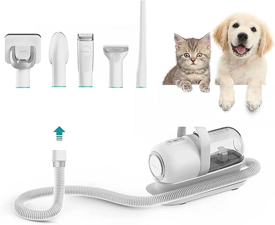 neabot P1 Pro Pet Grooming Kit & Vacuum Suction 99% Pet Hair, Professional Grooming Clippers with 5  | Amazon (US)