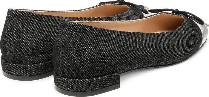 Sleek Cap Toe Bow Flat (Women) | Nordstrom Rack