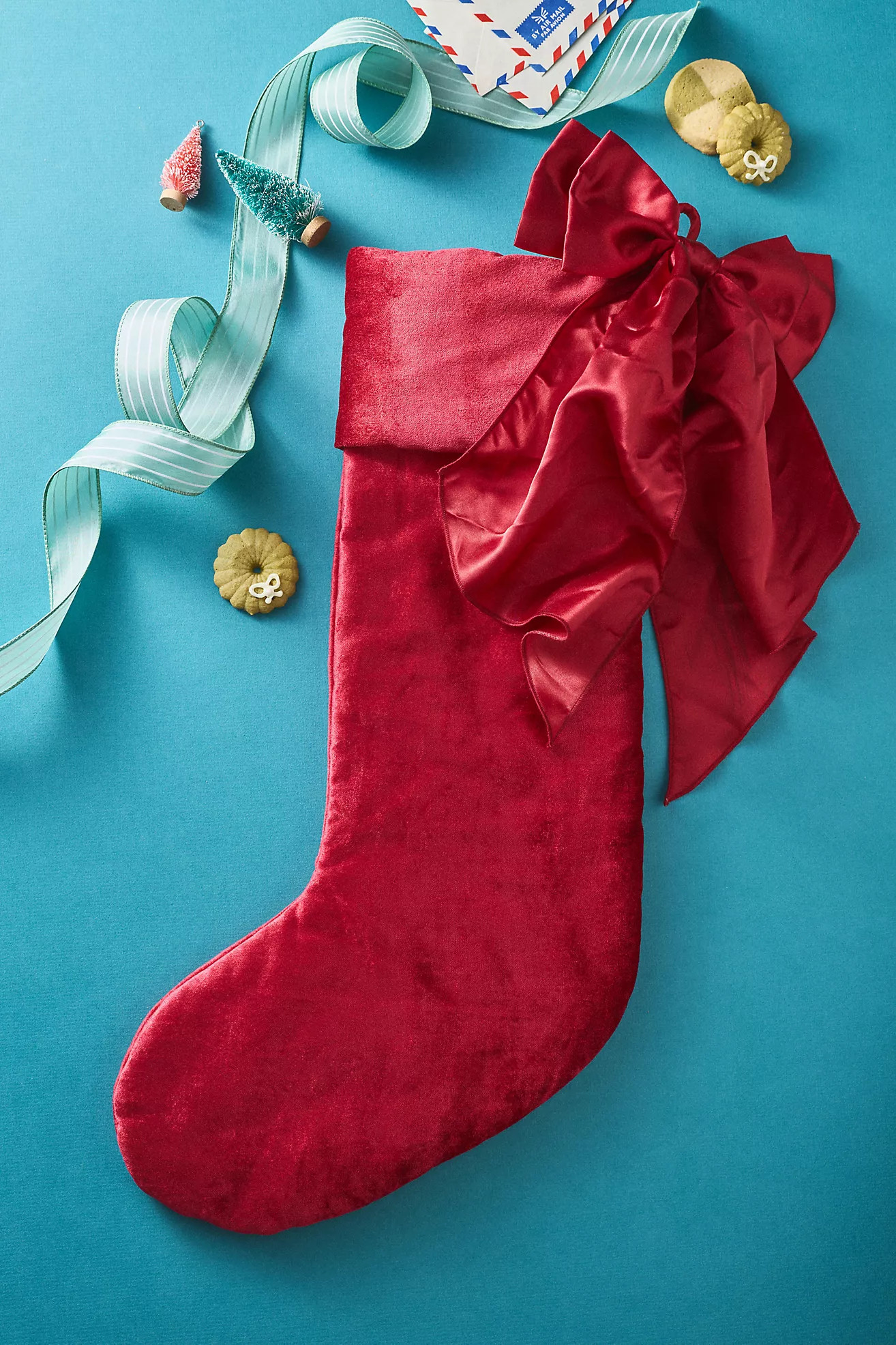 Velvet Bow Stocking | Anthropologie (US)