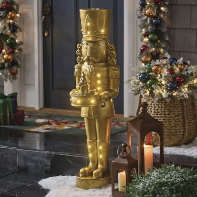 Animated Gold Nutcracker | Grandin Road