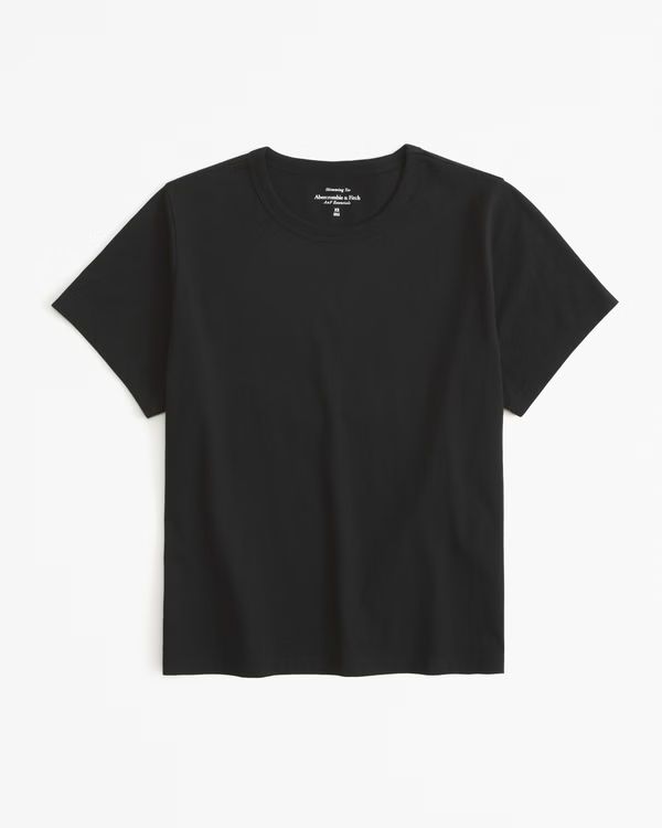 Essential Polished Body-Skimming Tee | Abercrombie & Fitch (US)