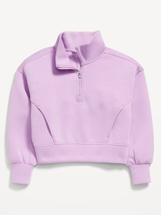 Half-Zip Bounce Fleece Pullover Sweatshirt for Girls | Old Navy (US)