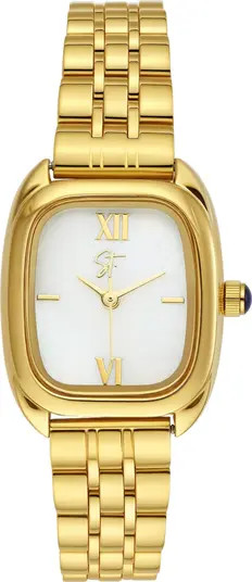 18K Gold Plate Bracelet Watch, 12.7mm x 25.4mm | Nordstrom