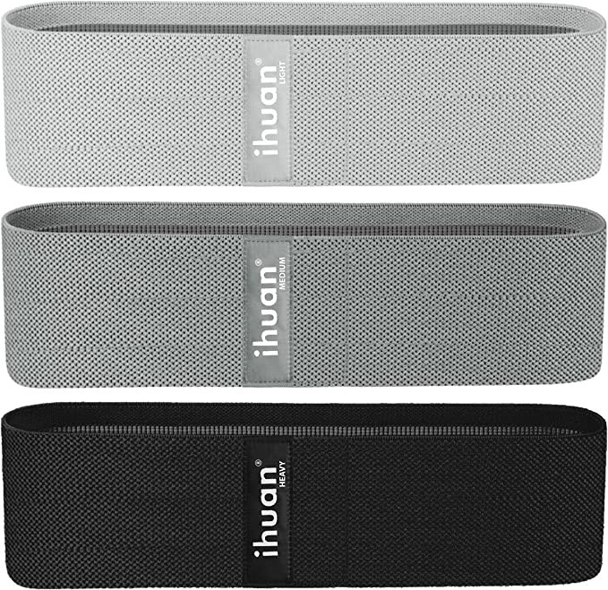 ihuan Resistance Bands for Legs and Butt, 3 Levels Exercise Band, Anti-Slip & Roll Elastic Workou... | Amazon (US)