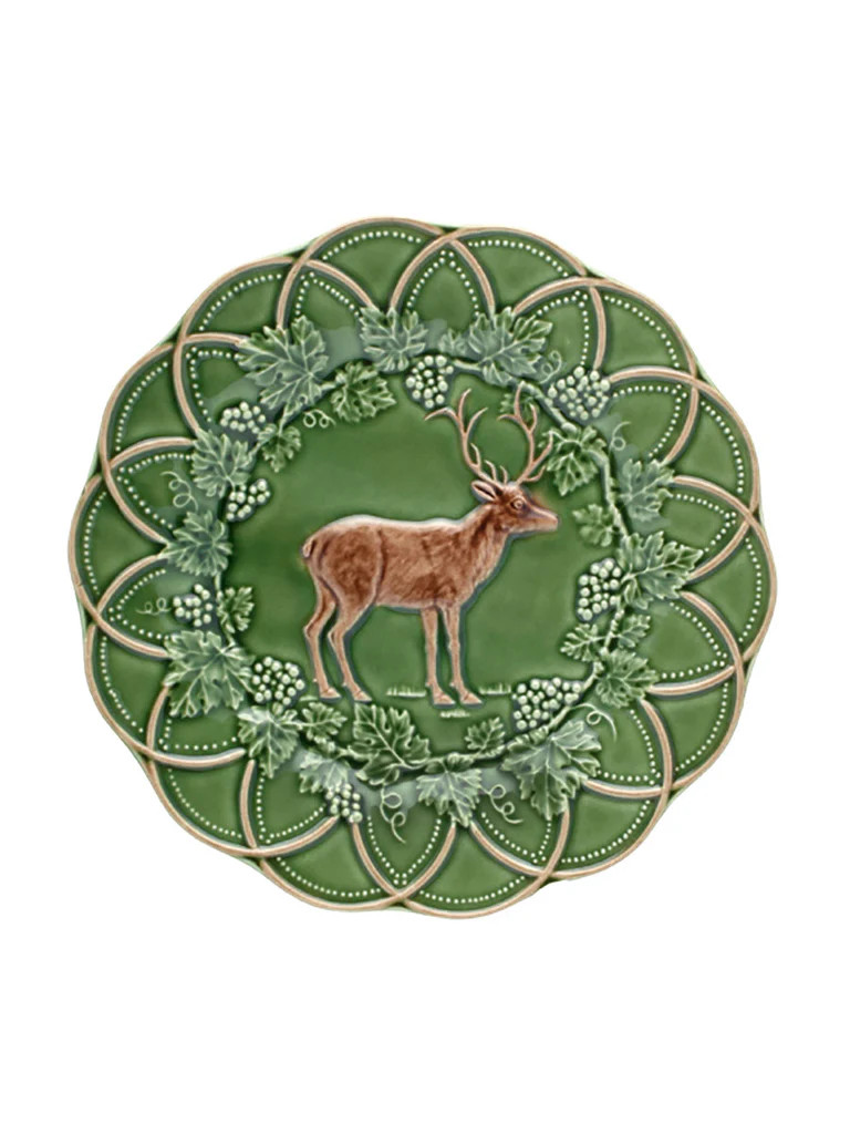 Woods Snack Plate Deer Green & Brown | Over The Moon