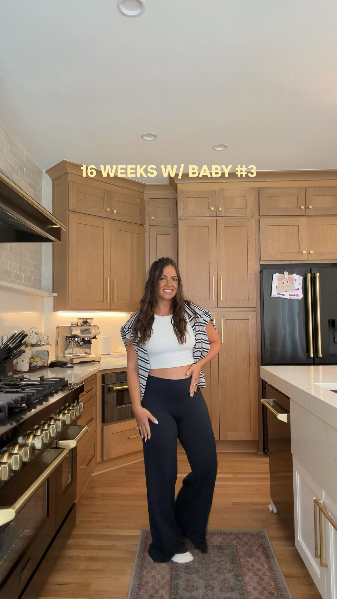 16 weeks pregnant bump-friendly outfit idea! Wearing mediums in all clothing items!

#LTKBump