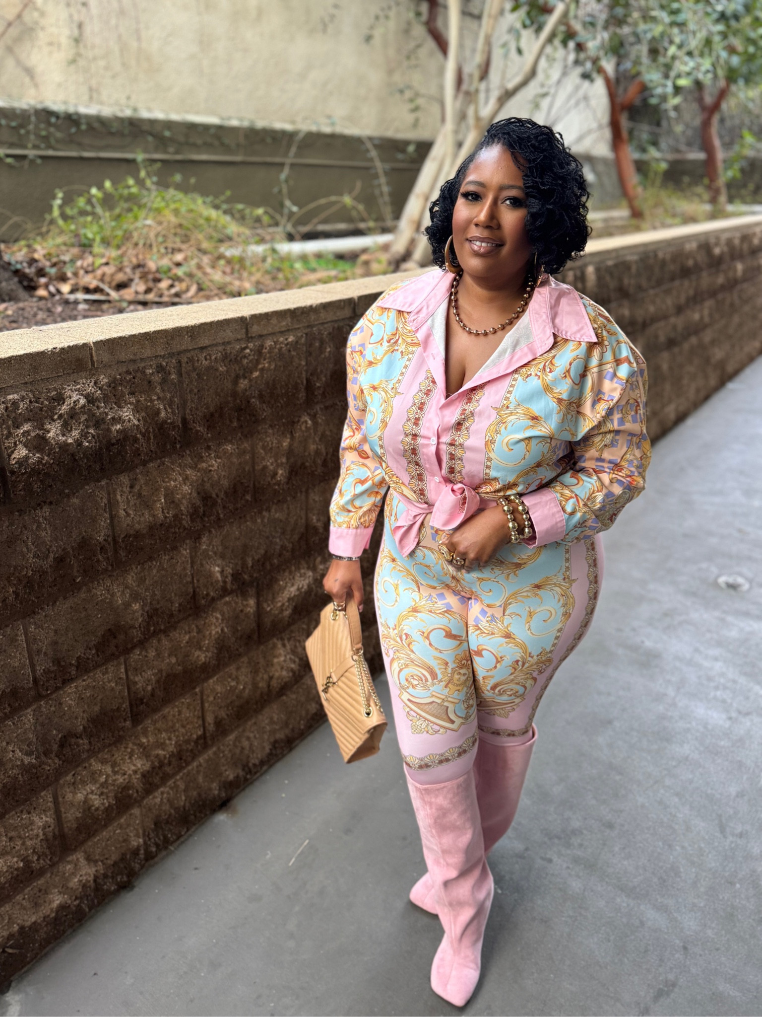Pretty in pink! I love a matching set. So easy for the days when you don’t know what to wear. This one is really good quality from SHEIN and these boots were so comfy. I wore them all night long!

#LTKover40 #LTKmidsize #LTKplussize