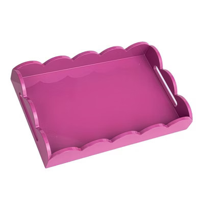 Storied Home Wide Wood Tray, Fuchsia | Target