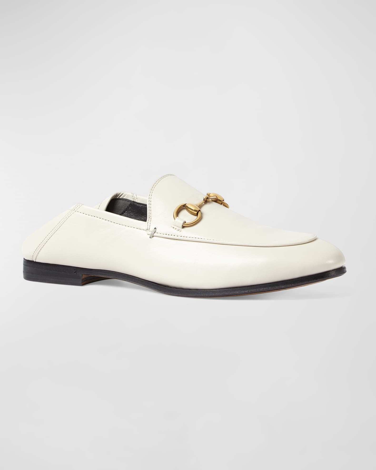 Gucci Brixton Leather Horsebit Loafers | Neiman Marcus
